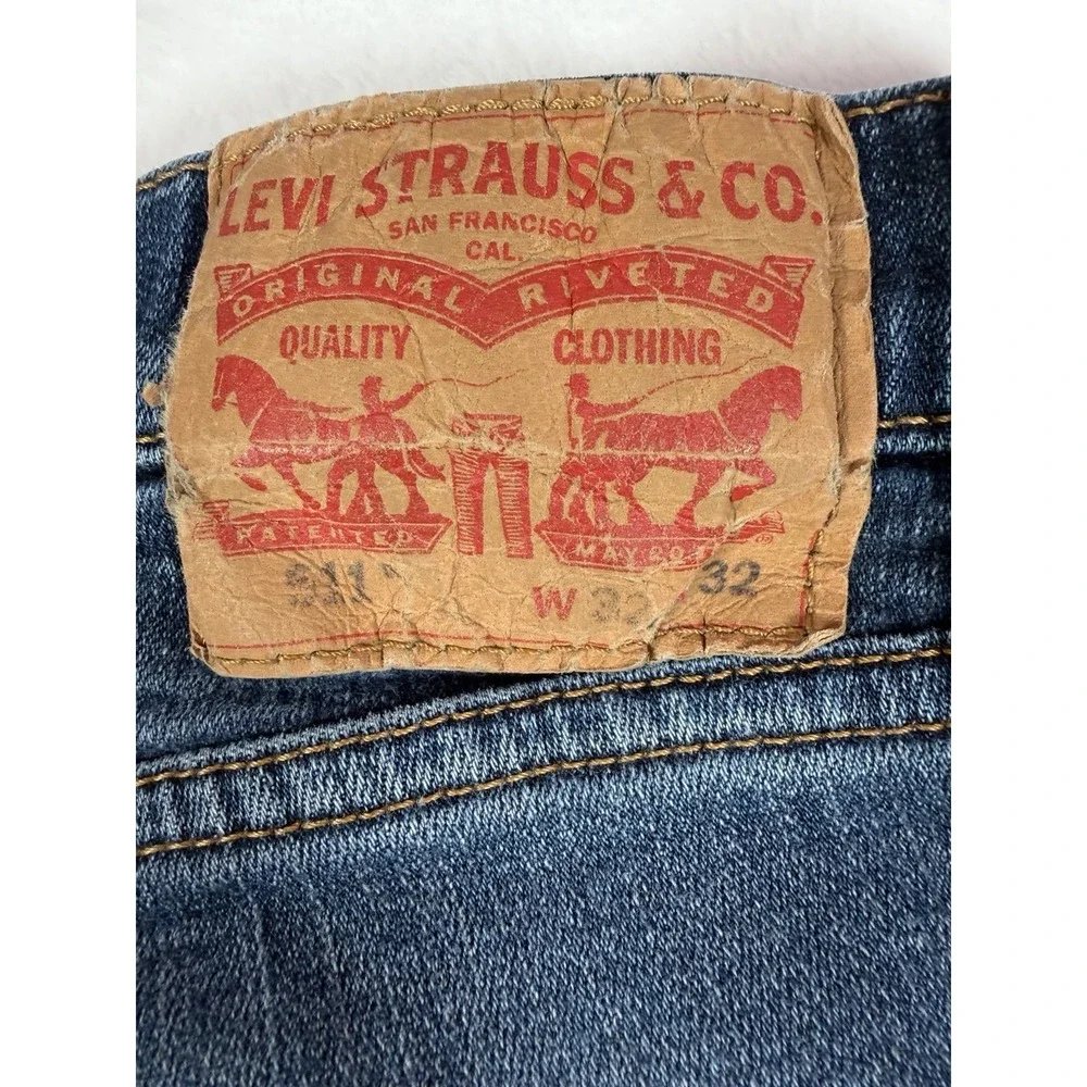 Levi's 511‎ Slim Fit Jeans W32 L32 Medium Wash Stretch Denim Men's